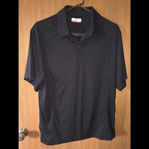 Men’s GrandSlam Airflow Button Black Shirt Size S